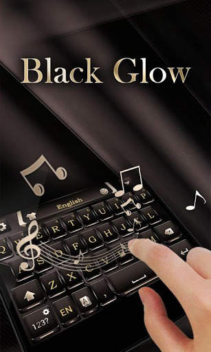 Black Glow GO Keyboard Theme स्क्रीनशॉट 4