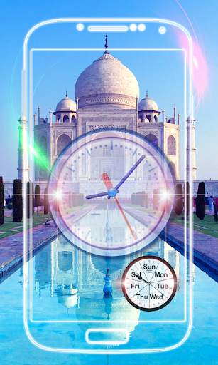 Tajmahal Clock Live Wallpaper screenshot 3
