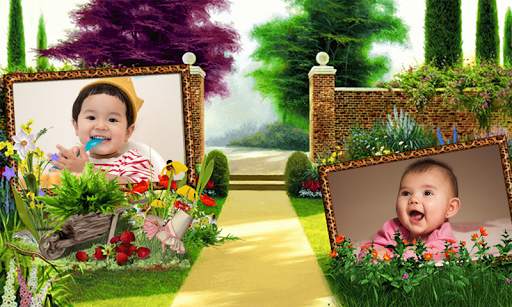Awesome Double Photo Frame Garden Wale Application screenshot 21