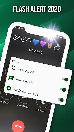 Flash alert for all notification, blink on Call screenshot 2