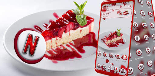 Strawberry Cake Slice Launcher Theme screenshot 6