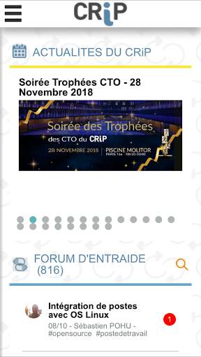 Réseau social CRIP screenshot 2