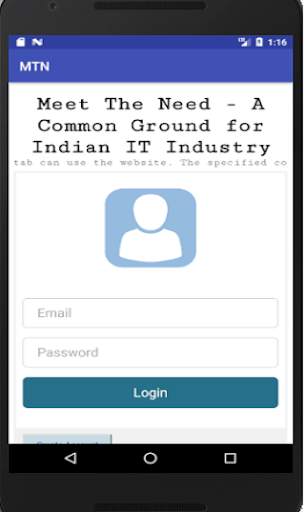 Meet The Need - Common Ground for Indian IT screenshot 1
