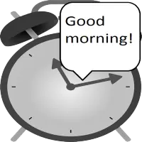 Speaking alarm clock icon