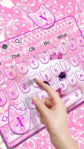 Cute Furry Cat Keyboard Theme screenshot 1