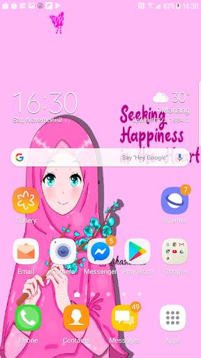 Cute Muslimah Cartoon Wallpaper Offline screenshot 3