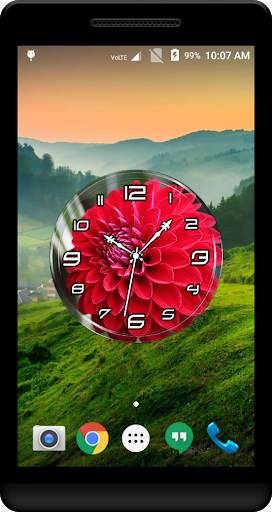 Red Dahlia Clock Live WP screenshot 2