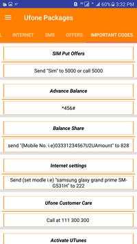 All Ufone Packages Info: screenshot 3
