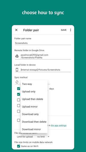 Autosync - File Sync & Backup скриншот 4