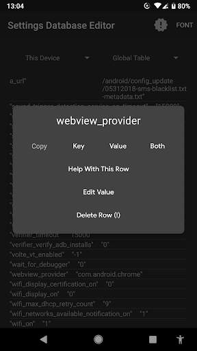 SetEdit (Settings Database Editor) screenshot 2