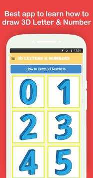 Draw 3D Alphabet Letters & Numbers Step by Step screenshot 1