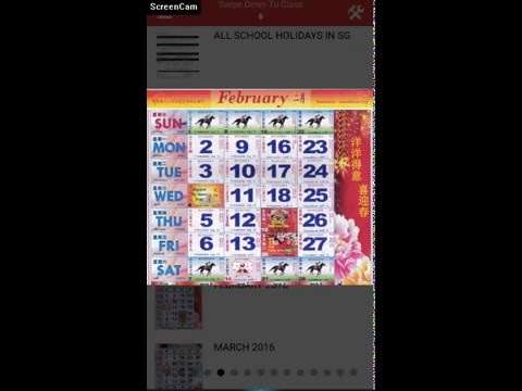 Singapore Calendar Horse 2020 screenshot 2