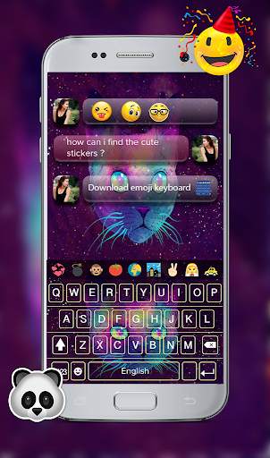 Galaxy Kitty GO Keyboard Theme screenshot 2