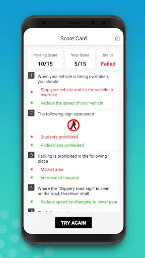 RTO  Exam : Driving Licence Test Questions screenshot 3