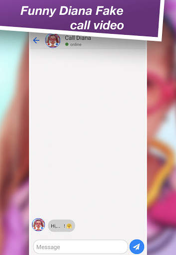 Funny Diana Fake call video - Chat stimulation screenshot 4