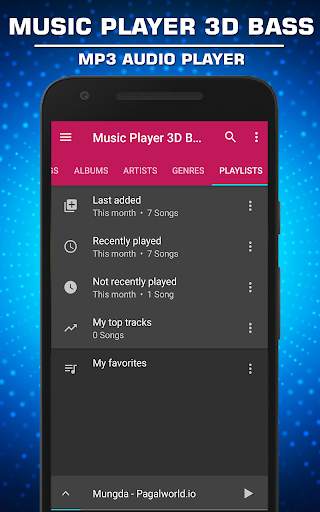 Music Player 3D Bass Mp3 Audio Player screenshot 4