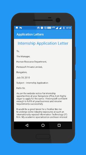 Application Letters screenshot 3
