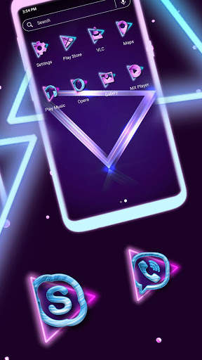 Neon Triangle Launcher Theme screenshot 4