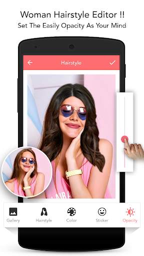 Woman hairstyle photoeditor screenshot 7