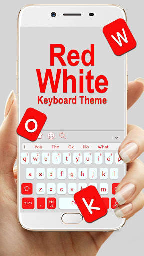Red White Keyboard Theme screenshot 2