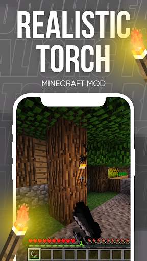 Realistic Torch Minecraft Mod screenshot 1
