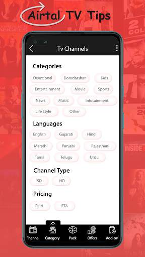 Free Airtel TV &  Live Net TV HD Channel Tips screenshot 2