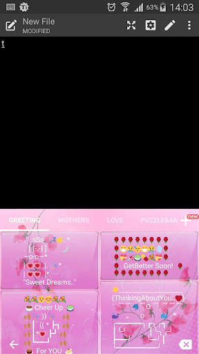 Emoji Keyboard Glass Pink Flow screenshot 6