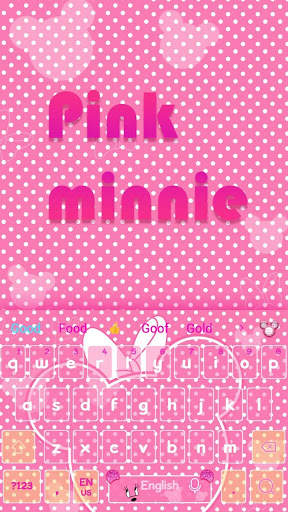 Minny Cute Pink Bowknot Keyboard Theme screenshot 4