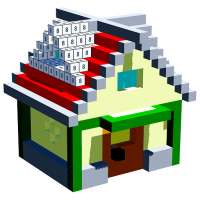 House Voxel Paint by Number - 3D Glitter Coloring