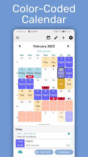 My Shift Planner - Calendar screenshot 3