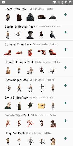 Attack On Titan Stickers para WhatsApp screenshot 2