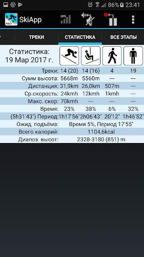 SkiApp LITE - Лыжный компьютер скриншот 3