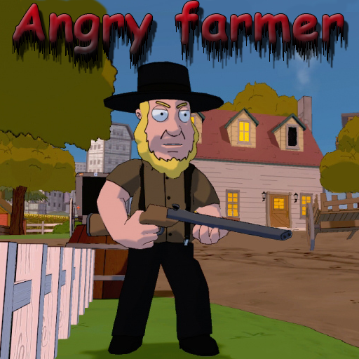 Angry farmer icon