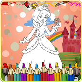 Princess Cinderella Coloring icon