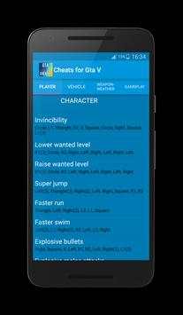 Cheats for Gta 5 screenshot 5
