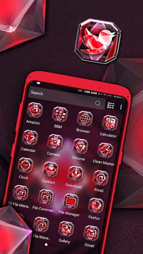 Red Diamond Launcher Theme скриншот 2