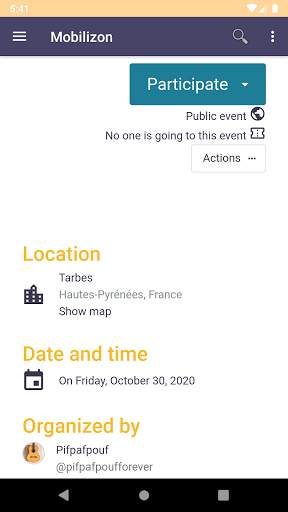Mobilizon screenshot 2