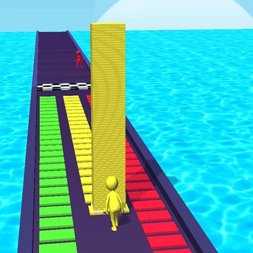 Tower Stack colors kick-Collect cubes tower run icon
