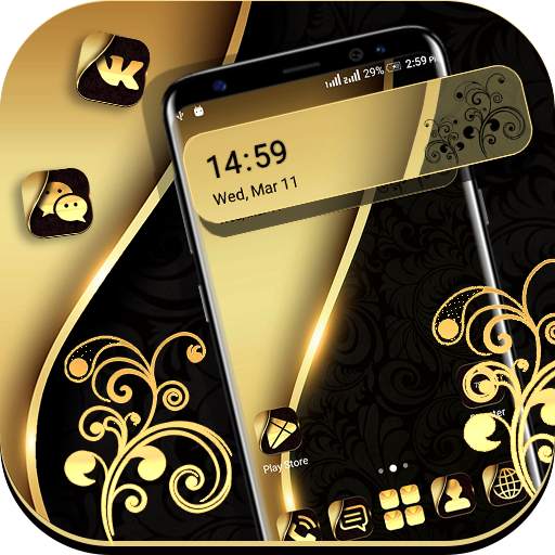 Gold Black Launcher Theme 1.0.1