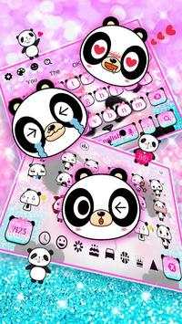 Pink Cute Panda Keyboard screenshot 1