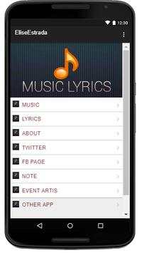 Elise Estrada Music Lyrics screenshot 1