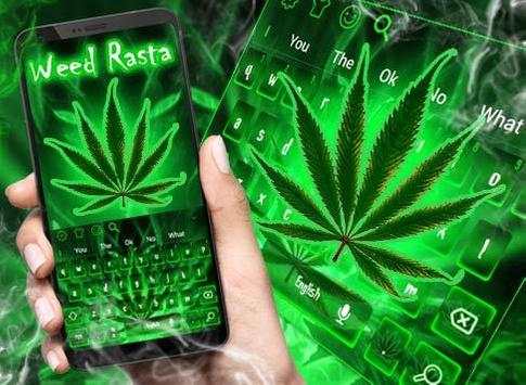 Cool Weed Rasta Smoke Keyboard Theme screenshot 5