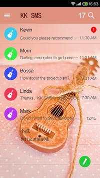KK SMS Guitar Dream Theme screenshot 2