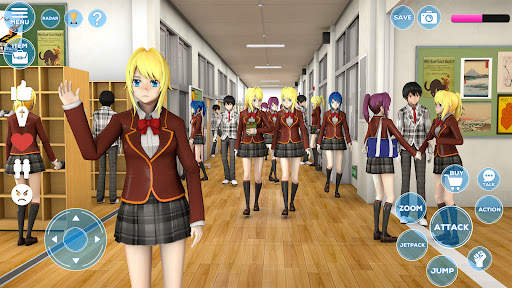 Anime High School Girl Sim 3D screenshot 3