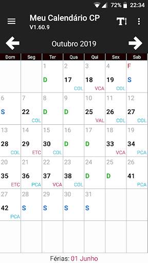 Meu Calendário CP screenshot 8