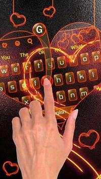 Fire Heart Keyboard Theme screenshot 1