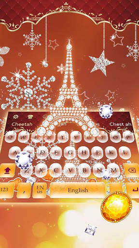 Pink LOVE Paris Eiffel Tower Keyboard screenshot 2