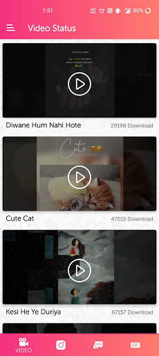 Video Status : All video, DP, Status, Gif screenshot 1
