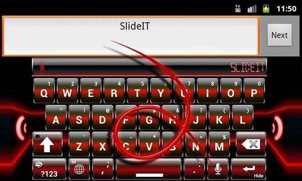 SlideIT Red Digital Skin screenshot 3