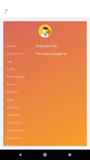 Character Notes Planner - Trial screenshot 3